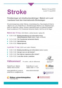 Program för Strokedagarna SUS 2010