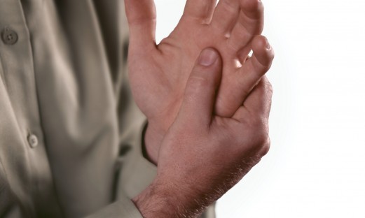 ledgångsreumatism, värkande hand