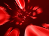 Illustration av röda blodkroppar som strömmar i ett blodkärl