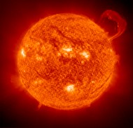 närbild på solen från NASA