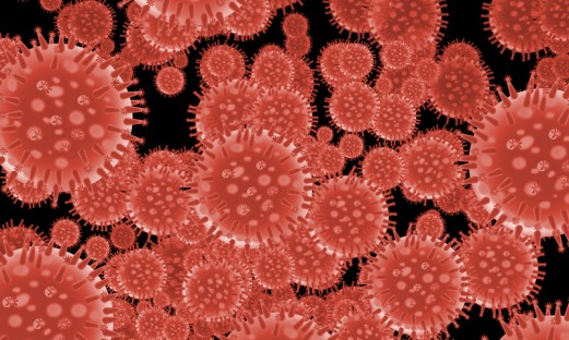 Illustration av influensavirus