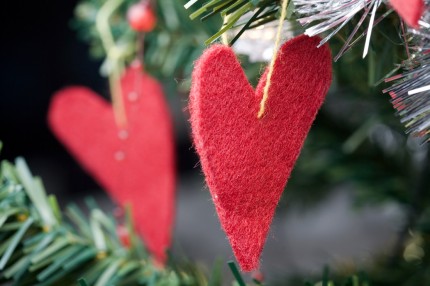 Juldekoration i form av hjärtan Juldekoration i form av hjärtan