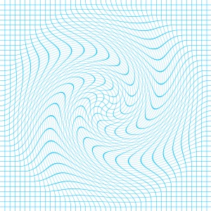 Blue on White Grid Twirl