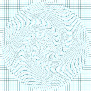 Blue on White Grid Twirl