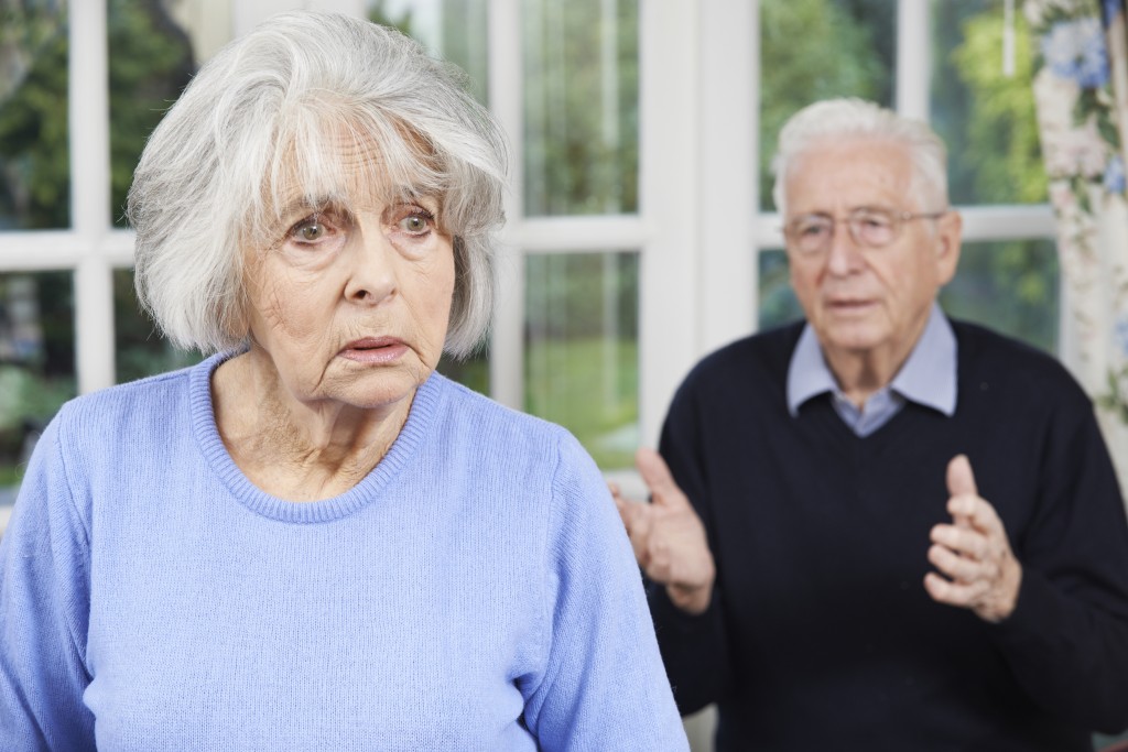 Unhappy Senior Couple At Home Together