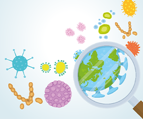 Illustration av virus