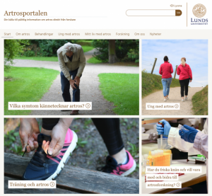 Artrosportalen – ny källa till kunskap direkt från forskare vid Lunds universitet